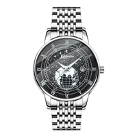 Montre à quartz pour homme, cadran de 43 mm, aiguille de 22 mm, boîtier en alliage, bracelet en acier inoxydable, verre minéral renforcé, lumineux, résistant à l'eau jusqu'à 30 m
