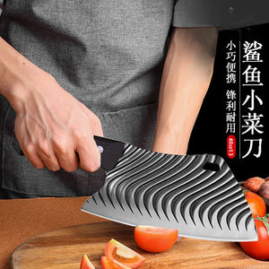 Cuchillo de cocina de acero inoxidable Yangjiang, rebanador ultrarrápido para cortar carne, línea ondulada, patrón de escamas de pescado, para chefs domésticos - Product Image 2