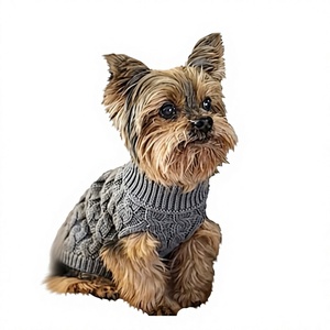 C068 Hot Sale Elegant <b>Dog</b> Sweater Pure Color Keep Warm Cable Knit Winter <b>Clothes</b> Decorative Modern Classic Cute <b>Design</b> 8 Colors - Product Image 2