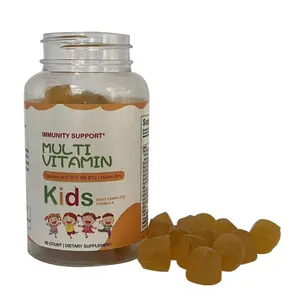 निजी लेबल बहु विटामिन बाल बायोटिन चिपचिपा बच्चों शाकाहारी मल्टीविटामिन Gummies बच्चों