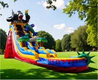 Nouveau design géant APE Escape Play Game : Toboggan aquatique gonflable commercial avec piscine pour événements et fêtes