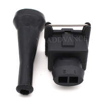 Conector de 2 pines Junior Power Mini Timer EV1 hembra para inyector de combustible con terminales y fundas de goma