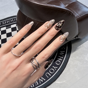 <span class=keywords><strong>Uñas</strong></span> Postizas de Alta Calidad, Pintadas a Mano, con Diseño Elegante de Estilo Clásico, Acrílicas, Hechas a Mano, Venta al Por Mayor - Product Image 2