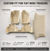 Tapis de sol de voiture 3D en TPE OEM pour FIAT MOBI TREKKING, tapis auto sur mesure