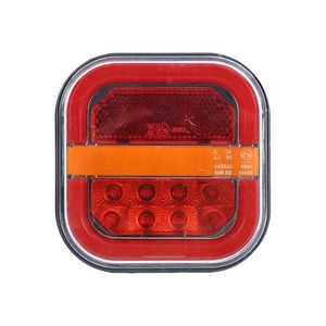 Offre Spéciale 12V 24V voiture carré LED feux arrière Hamburger Signal coulant cascade lumière pour camion Auto camion trafic feux arrière - Product Image 5