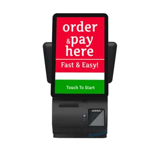 OEM Grade all in one point of sale Ordering kiosk pos with nfc device for self service kiosk with qr barcode scanner