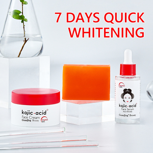 Conjunto de Cuidados com a Pele com Ácido Kojico (novo) Kit Facial Coreano para Clareamento Rápido em <span class=keywords><strong>7</strong></span> Dias para Mulheres Negras - Product Image 3