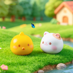 Décorations de bureau en résine pour miniatures de paysages - Têtes d'animaux mignonnes (Panda et Lapin) - Accessoires de jardinage DIY - Product Image 4