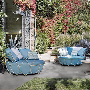 Silla colgante de exterior con estructura metálica, impermeable, resistente al sol, con toldo para balcón o patio. - Product Image 2