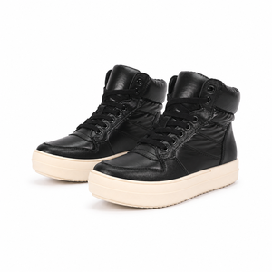 Zapatillas Deportivas Unisex Casuales Negras con Cordones, Punta Redonda en Contraste, Suela Gruesa de Goma, Zapatos para Caminar a Diario - Product Image 3