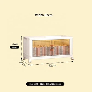 Caja de Almacenamiento Plegable Multiusos de Plástico de 62.5 cm de Longitud, Fácil Instalación, Armario de Almacenamiento Plegable para Organizar el Guardarropa - Product Image 5