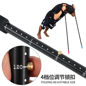 Bâton de randonnée Cls 110-125 cm, longueur réglable, bâton de trekking extérieur en alliage d'aluminium, pliable en quatre sections - Product Image 4