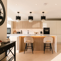 Lustre en cristal fantaisie, luminaire suspendu LED, design luxueux noir, moderne, pour salon, maison