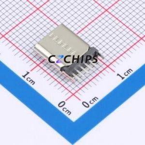 TYPE-C 6P LCH10.0 108 USB Connector Through hole Component (THT) Connector Type-C Female Through Hole 6P - Product Image 2