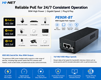Inyector PoE++ de 2.5 Gigabit 802.3at/bt, Convierte Non-PoE a PoE, Detecta Automáticamente la Potencia Requerida de hasta 90W, Inyector PoE Midspan