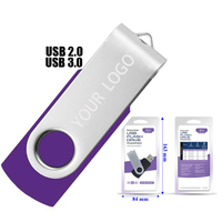 Jaster-clé usb pivotante personnalisée en métal, support à mémoire de 4gb 8gb, lecteur Flash à sublimation, haute qualité