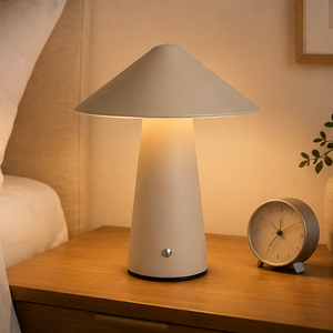 Lámpara de Mesa Táctil Metálica Recargable con Carga USB-C e Iluminación Ambiental Ajustable para Dormitorio, Escritorio y Sala de Estar - Product Image 1