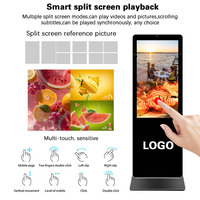 Kiosco de pantalla táctil PCAP infrarrojo independiente para interiores de 43 55 pulgadas, señalización Digital y pantallas con opción de cámara de reconocimiento facial