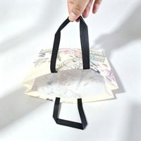 Sac écologique en non-tissé laminé, en stock, imperméable, réutilisable, pour courses, emballage de détail, impression personnalisée
