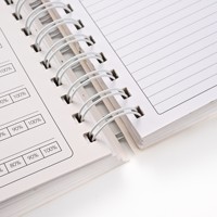 Planificateur budgétaire A5 à spirale blanc à imprimé floral aquarelle, idéal pour le suivi des finances personnelles et la gestion des dettes – Cadeau très prisé