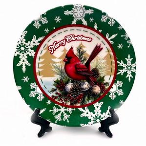 Good Selling Christmas Ornament Home Decorations Gifts Souvenir <b>Ceramic</b> <b>Plate</b> Dish - Product Image 4