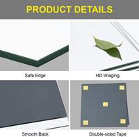 Glass Full Length Wall Mirror Tiles Frameless Body Tiles for Bedroom Mounted Home Gym Door