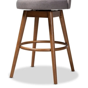Nordic <strong>Grey</strong> High <strong>Bar</strong> <strong>Stools</strong> With Back - Product Image 5