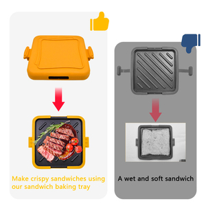 Máy làm bánh mì <span class=keywords><strong>sandwich</strong></span>, nướng bánh mì, nướng bánh panini đa năng, tiết kiệm thời gian, nhanh chóng, an toàn với máy rửa chén và lò vi sóng - Product Image 4