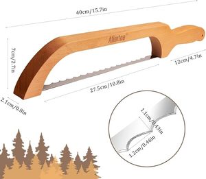 Cuchillo para Pan <span class=keywords><strong>de</strong></span> Acero Inoxidable con Hoja Serrada, Certificado LFGB, con Mango <span class=keywords><strong>de</strong></span> Madera FSC, Herramienta Profesional para Panaderos, Libre <span class=keywords><strong>de</strong></span> BPA, para el <span class=keywords><strong>Mercado</strong></span> <span class=keywords><strong>de</strong></span> la UE - Product Image 6