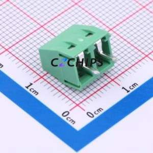 MX127-5.0-02P-GN01-Cu-Y-A Screw Terminal Block Through hole Component (THT),P=5mm Connector 1x2P 5mm Green Through Hole - Product Image 2