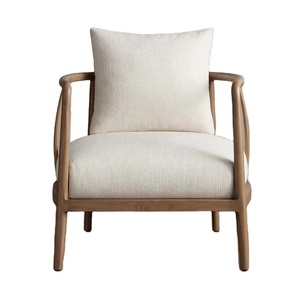Poltrona Moderna e Semplice, Struttura in Legno Massello, Rivestimento in Tessuto, Perfetta per il Soggiorno Come Sedia Relax - Product Image 1