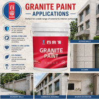 Peinture acrylique effet pierre pour revêtement de bâtiment imitation granit, peinture texturée effet granit