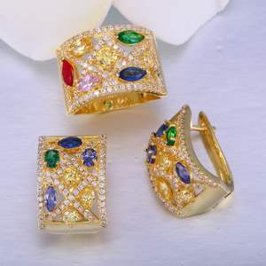 Wholesale High Quality Custom One Gram Gold Jewellery Jewelry Sets Nigerian Set Luxury Statement Fashion &amp; <strong>Costume</strong> Jewelry Sets - Product Image 5