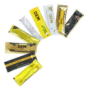 Royal Honey Bags Custom Bee Jelly Herbal Honey Stick Packs Bolsas pequeñas para miel Sello trasero Mini bolsita de plástico Rollo de película de embalaje - Product Image 2