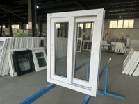 Fenêtres coulissantes à double vitrage en PVC/UPVC transparent givré, à petite arche, 3 rails, pour la maison