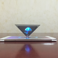 Pyramide holographique 3D DIY pour smartphone, projecteur d'affichage holographique, visionneuse holographique 3D portable pour affichage vidéo sur téléphone