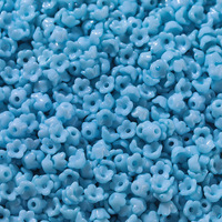 100 Stück 6mm Acryl Mini-Lilien Bunte Glocken-Tulpen Blumen-Lilien Florale Abstandshalter Lose Perlen Endkappen für Schmuckherstellung Ohrringe