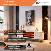 Meuble TV électrique avec foyer LED de 79 pouces, console multimédia moderne de luxe avec insert de foyer LED à 12 couleurs