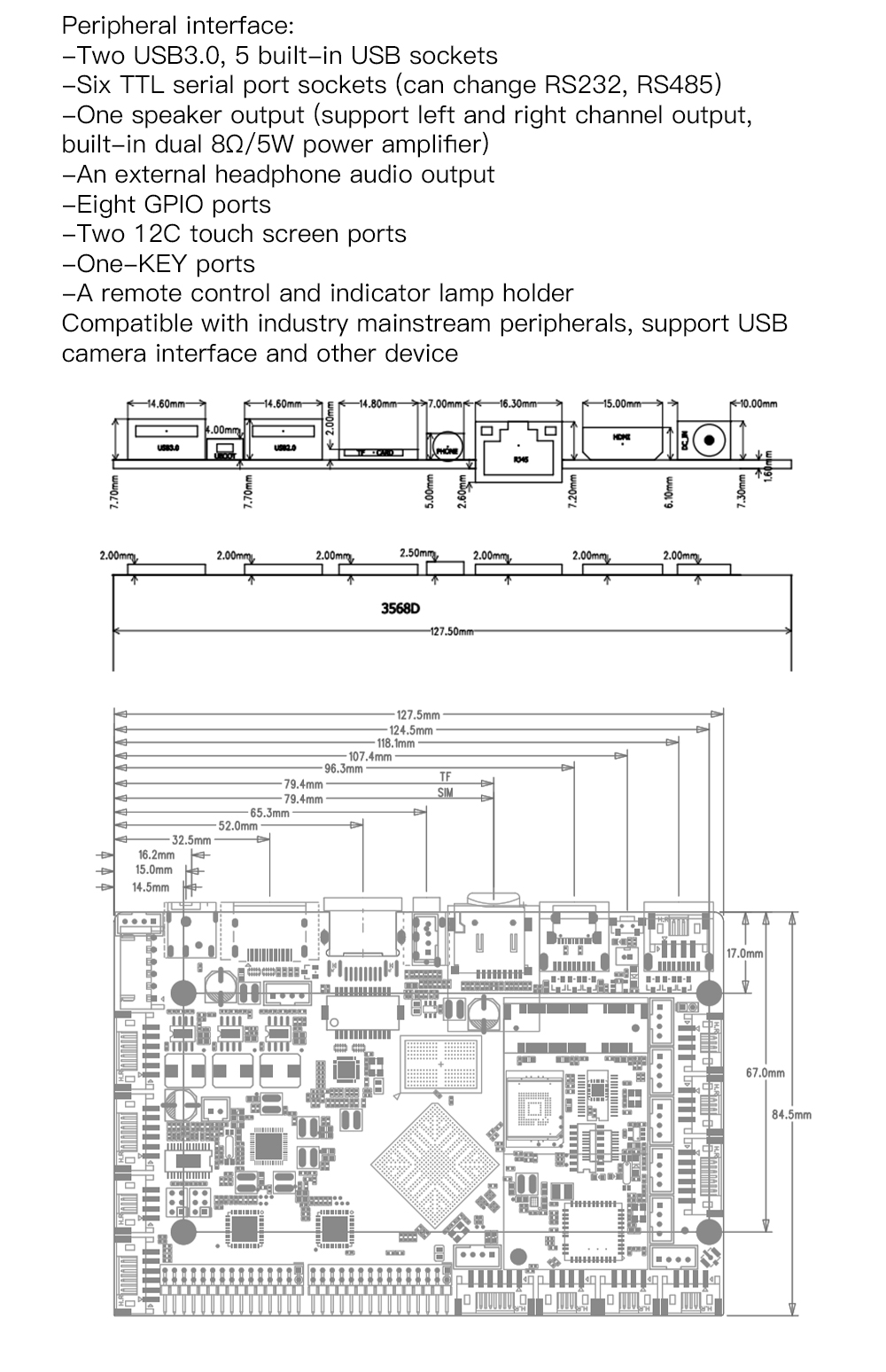 Android/Linux Rk3568 Motherboard for Self-service Kiosks, Vending
