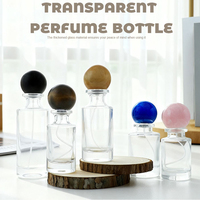 Flacon de parfum en verre transparent minimaliste et luxueux, rechargeable, 30 ml, 50 ml, 100 ml, avec bouchon