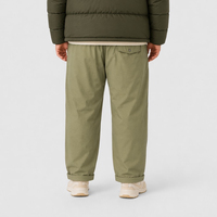 Pantalones Casuales para Hombre, Corte Recto, Cintura Media, Ajuste Holgado, Cordón Elástico, Bolsillos con Solapa, Invierno, Tallas Grandes, Extra Grandes, 6XL