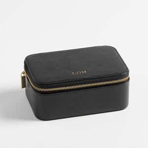 Estuches de joyería de viaje de calidad superior LOGOTIPO personalizado de cuero Organizador de almacenamiento de joyería portátil Estuche de viaje de cuero - Product Image 4