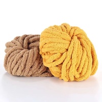 Hot Selling Soft Arm Knitting Yarn High Tenacity Wholesale 100% Polyester Chunky Chenille Yarn for Crochet Weaving Blankets