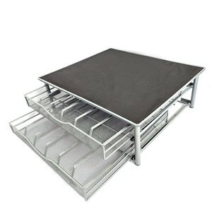 2 niveles <span class=keywords><strong>Dolce</strong></span> <span class=keywords><strong>Gusto</strong></span> 72 Uds. Organizador de cápsulas de café de doble capa soporte de cápsulas de café metal negro estilo moderno Almacenamiento de cápsulas de café - Product Image 3
