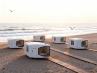 Casa Cápsula Inteligente Prefabricada Modular Desmontable Portátil E2 Moderna de 20 pies/40 pies, Oficina en Casa Galvanizada Blanca