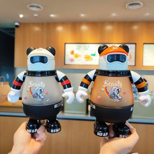 Cartoon Bear Straw Plastic Cup 700Ml Creative Gift For Children Back To School - Product Image 1