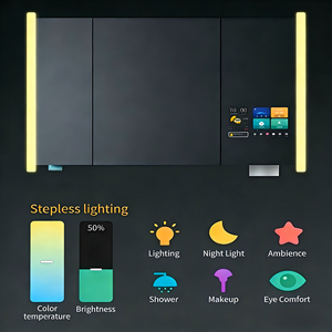 <span class=keywords><strong>Espejo</strong></span> Inteligente para Baño <span class=keywords><strong>con</strong></span> Desempañador Inteligente, Iluminación Ajustable, Música Bluetooth, 2 Puertas, Pantalla Táctil, <span class=keywords><strong>Espejo</strong></span> Mágico - Product Image 1