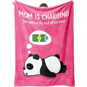 <b>Teal</b> Sloth Sleeping Mom Flannel <b>Blanket</b> Throw <b>Blanket</b> Nap <b>Blanket</b> Fade Resistant Lightweight for Home Office Nap Custom Print - Product Image 4
