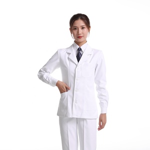 Nuovo stile maniche lunghe Top e pantaloni di <span class=keywords><strong>cotone</strong></span> poliestere da donna medico <span class=keywords><strong>camice</strong></span> <span class=keywords><strong>bianco</strong></span> <span class=keywords><strong>camice</strong></span> da laboratorio medico infermiere <span class=keywords><strong>camice</strong></span> <span class=keywords><strong>bianco</strong></span> - Product Image 4