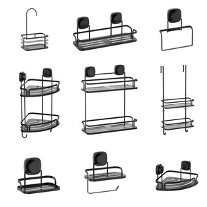 WIREKING Power <strong>Suction</strong> No Drilling Wall Mounted Bathroom Organizer <strong>Shower</strong> Caddies Corner Rack Soap <strong>Holder</strong> - Product Image 3